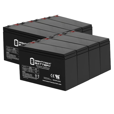 12V 8Ah Compatible Battery For APC Back-UPS ES BE550R - 8 Pack